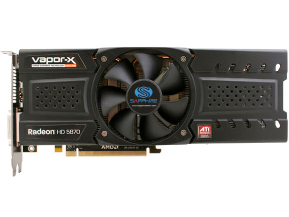 SAPPHIRE VAPOR-X HD 5870 1G GDDR5 PCIE DUAL DVI-I/HDMI/DP (PCIExp 1GB) �̐��i�摜