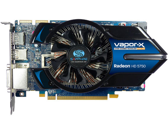 SAPPHIRE VAPOR-X HD5750 1G GDDR5 PCIE DUAL DVI-I/HDMI/DP (PCIExp 1GB) �̐��i�摜
