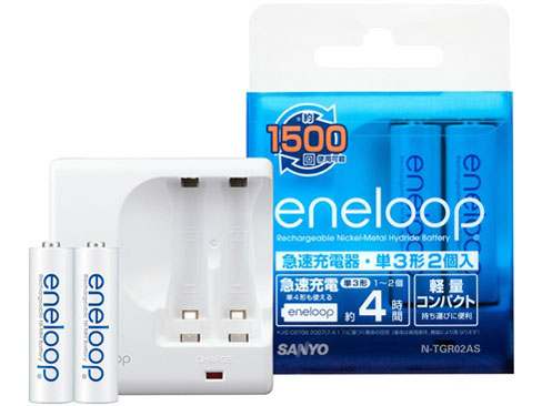 eneloop �P3�`2�t �}���[�d��Z�b�g N-TGR02AS �̐��i�摜