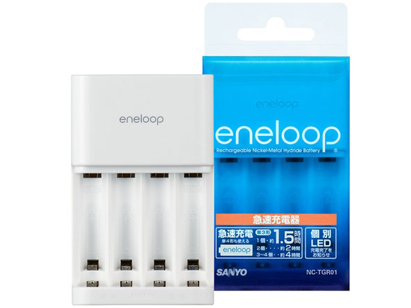eneloop �P3�`�E�P4�`���p 2�{���E3�{���Ή� �}���[�d�� NC-TGR01 �̐��i�摜