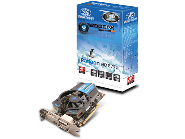 SAPPHIRE VAPOR-X HD5770 1G GDDR5 PCIE DUAL DVI-I/HDMI/DP (PCIExp 1GB) �̐��i�摜