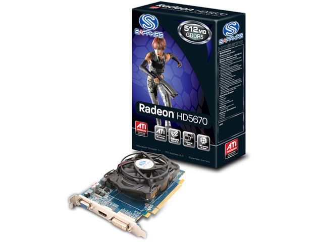 SAPPHIRE HD5670 512M GDDR5 PCI-E HDMI/DVI-I/VGA (PCIExp 512MB) �̐��i�摜