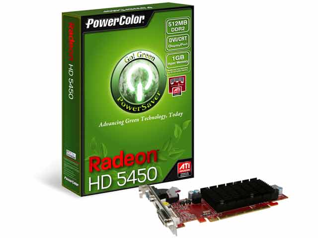 PowerColor Go! Green HD5450 512MB DDR2 DP (Eyefinity Edition) (PCIExp 512MB) �̐��i�摜