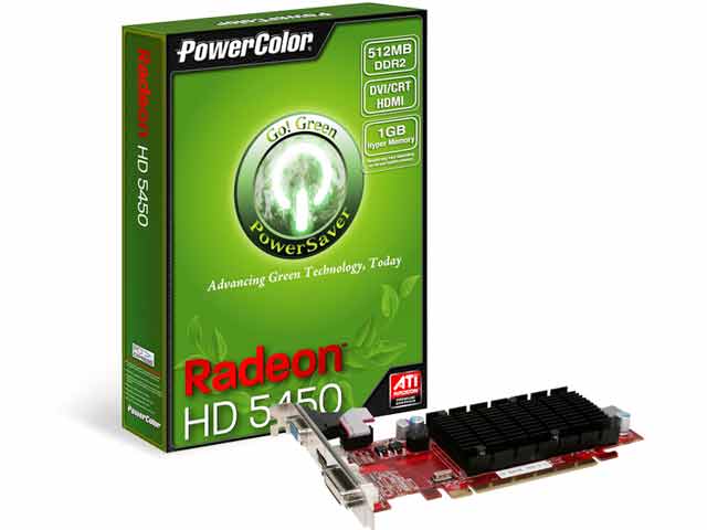 PowerColor Go! Green HD5450 512MB DDR2 HDMI (PCIExp 512MB) �̐��i�摜