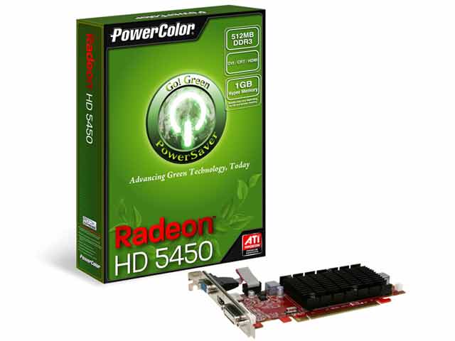 PowerColor Go! Green HD5450 512MB DDR3 HDMI (PCIExp 512MB) �̐��i�摜