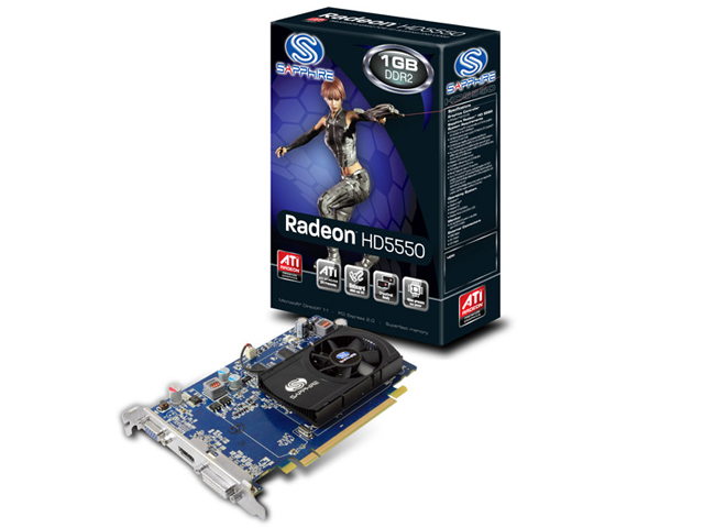 SAPPHIRE HD5550 1G DDR2 PCI-E HDMI/DVI-I/VGA (PCIExp 1GB) �̐��i�摜