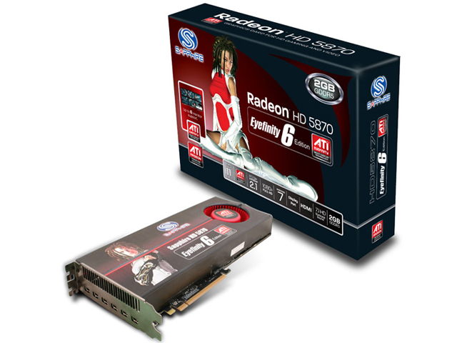 SAPPHIRE HD5870 2G GDDR5 PCI-E HEXAD MINI DP (PCIExp 2GB) �̐��i�摜