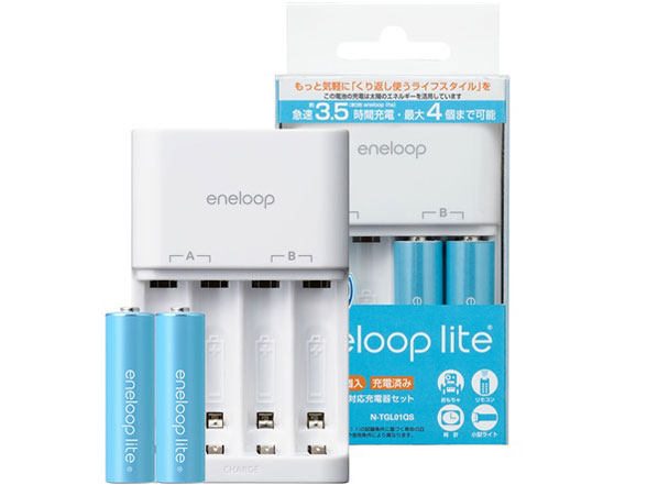 eneloop lite �P3�`2�t �[�d��Z�b�g N-TGL01QS �̐��i�摜