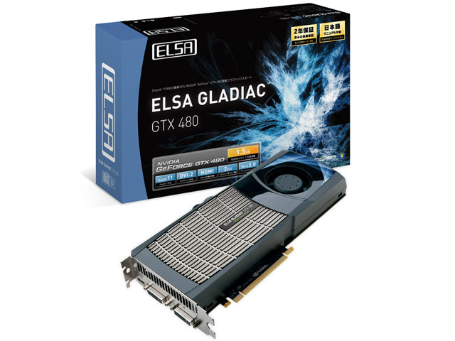 ELSA GLADIAC GTX 480 1.5GB (PCIExp 1.5GB) �̐��i�摜