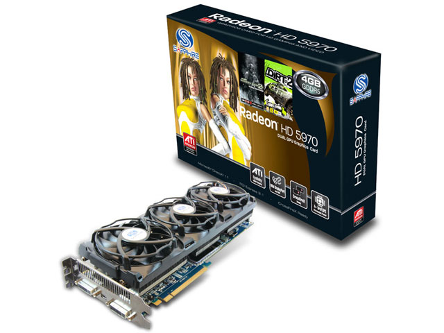 SAPPHIRE HD5970 4G GDDR5 PCI-E DUAL DVI-I/MINI DP (PCIExp 4GB) �̐��i�摜
