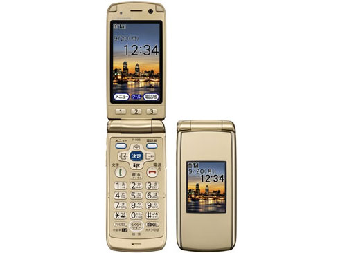 富士通 - F-09B らくらくホン7 ゴールド  M666 Amazon | 富士通 白ロム docomo/ドコモ F-09B らくらくホン7