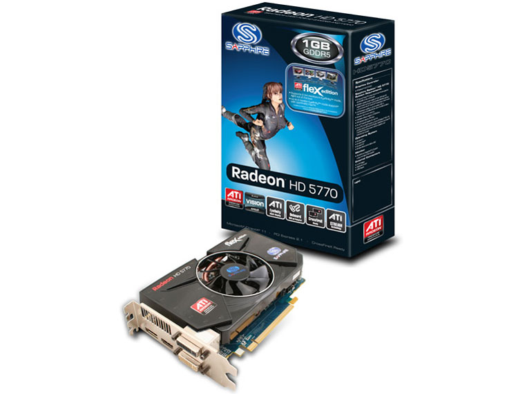 SAPPHIRE HD5770 FLEX 1G GDDR5 PCI-E DL-DVI-I+SL-DVI-D/HDMI/DP [PCIExp 1GB]