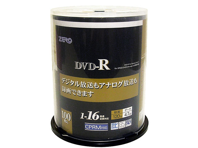 ZCPR16X100PW [DVD-R 16�{�� 100���g] �̐��i�摜
