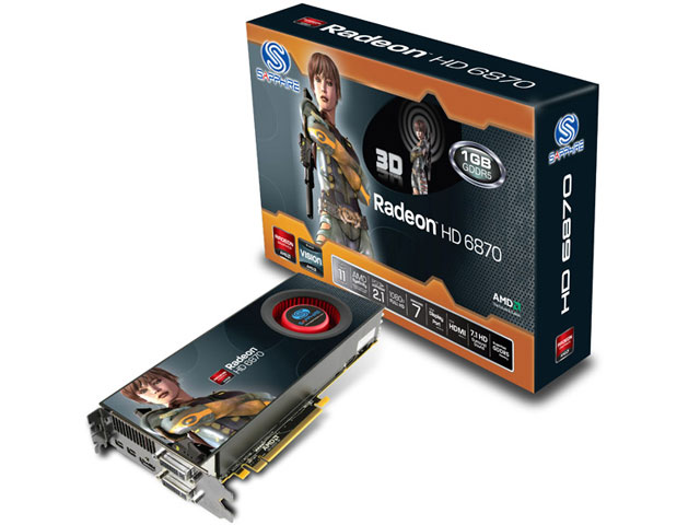 SAPPHIRE HD6870 1G GDDR5 PCI-E DL-DVI-I/SL-DVI-D/HDMI/ DUAL MINI DP [PCIExp 1GB] �̐��i�摜