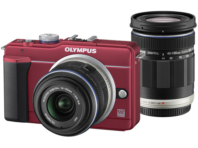OLYMPUS PEN E-PL1s レッド ボディ オリンパス オリンパス・ペン Lite E-PL1s ダブルズームキット