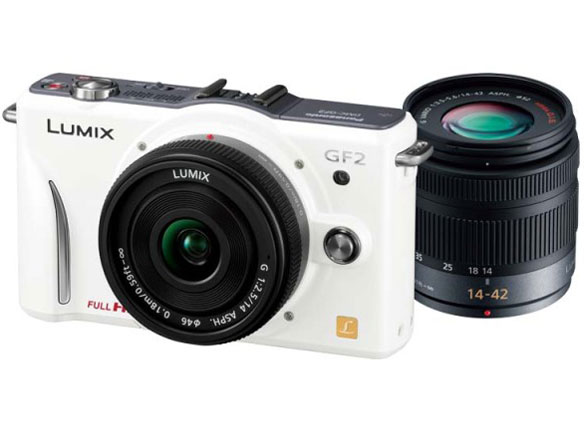 【美品✨】Panasonic Lumix GF2 ボディ ホワイト LUMIX 【中古】Panasonic パナソニック DMC-GF2 ホワイト + G