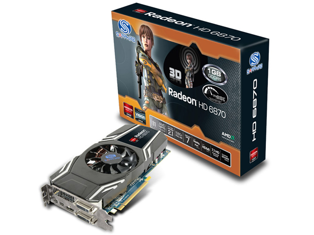 SAPPHIRE HD6870 1G GDDR5 PCI-E DL-DVI-I+SL-DVI-D/HDMI/DUAL MINI DP 11179-00-40R [PCIExp 1GB] �̐��i�摜