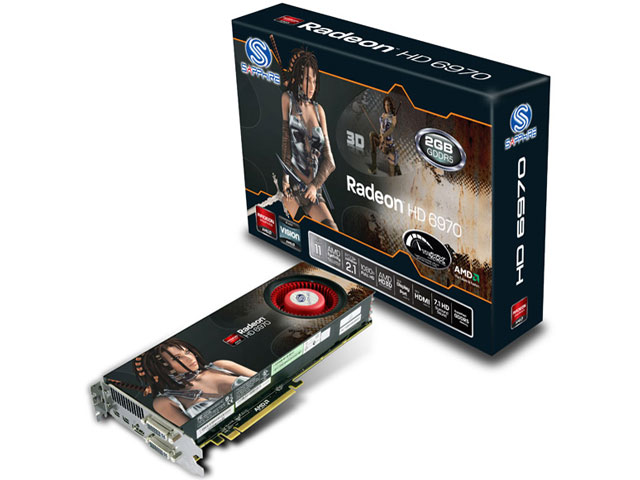 SAPPHIRE HD6970 2G GDDR5 PCI-E DL-DVI-I+SL-DVI-D/HDMI/ DUAL MINI DP [PCIExp 2GB] �̐��i�摜