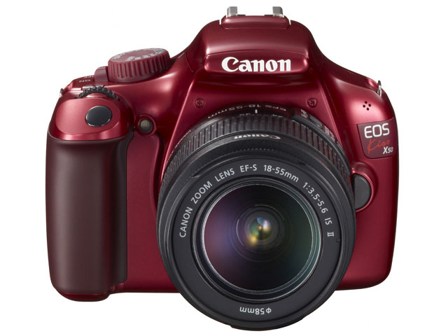 Canon EOS Kiss X50 レンズセット レッド デジタル一眼カメラ CANON EOS Kiss X50 EF-S18-55 IS II レンズキット [レッド