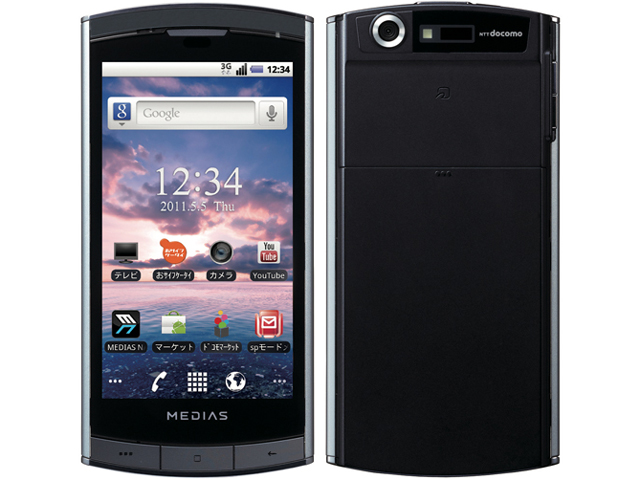 MEDIAS N-04C docomo [MEDIAS Black] �̐��i�摜