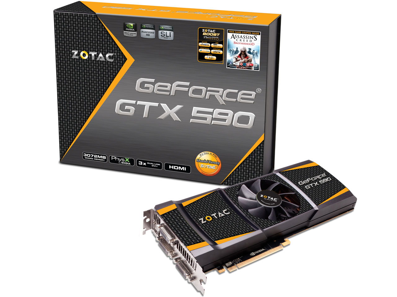ZOTAC GeForce GTX 590 ZT-50501-10P [PCIExp 3GB]
