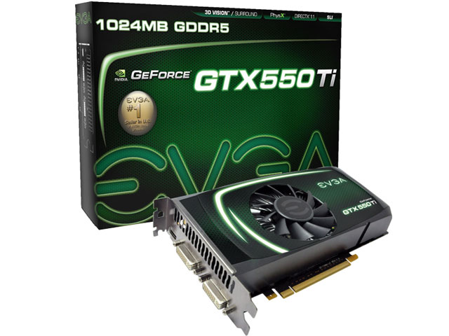 EVGA GeForce GTX 550 Ti FPB 01G-P3-1556-KR [PCIExp 1GB] �̐��i�摜