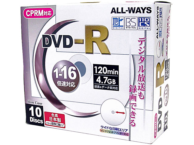 ACP16X10SPW [DVD-R 16�{�� 10���g] �̐��i�摜