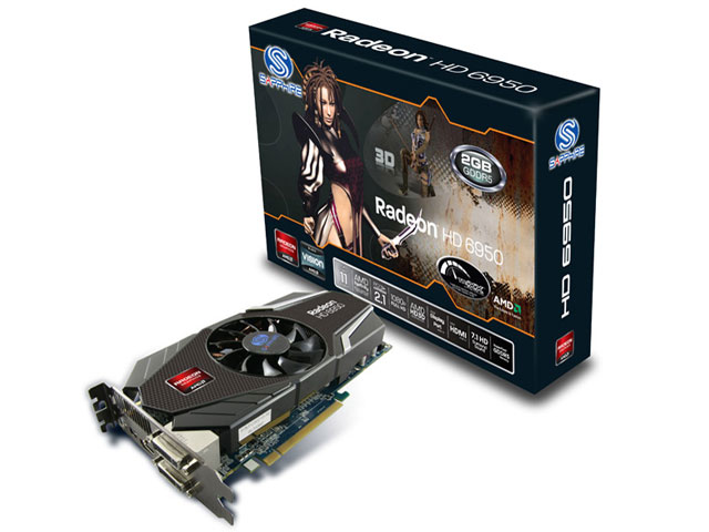 SAPPHIRE HD6950 2G GDDR5 PCI-E DL-DVI-I+SL-DVI-D/HDMI/DUAL MINI DP 11188-00-40R [PCIExp 2GB] �̐��i�摜