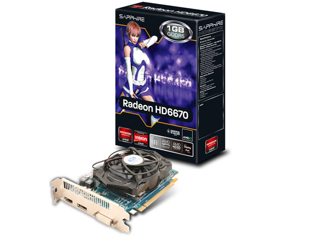SAPPHIRE HD6670 1G GDDR5 PCI-E HDMI/DVI-I/DP [PCIExp 1GB] �̐��i�摜