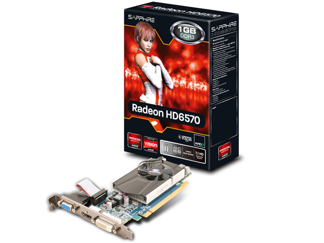 SAPPHIRE HD6570 1G DDR3 PCI-E HDMI/DVI-D/VGA [PCIExp 1GB] �̐��i�摜