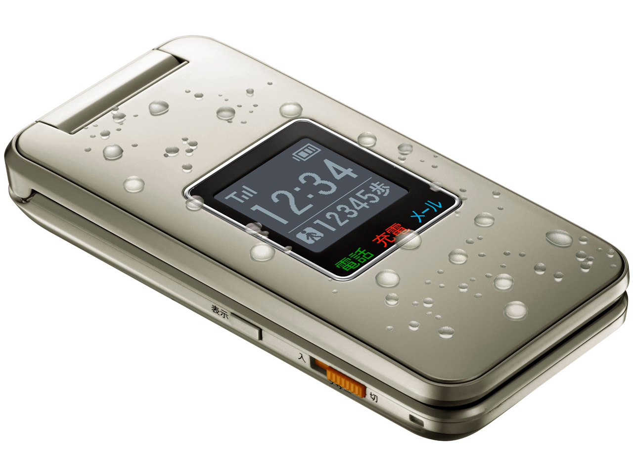 『本体 閉じ 正面』 かんたん携帯 SoftBank 008SH [ムーンシルバー] の製品画像