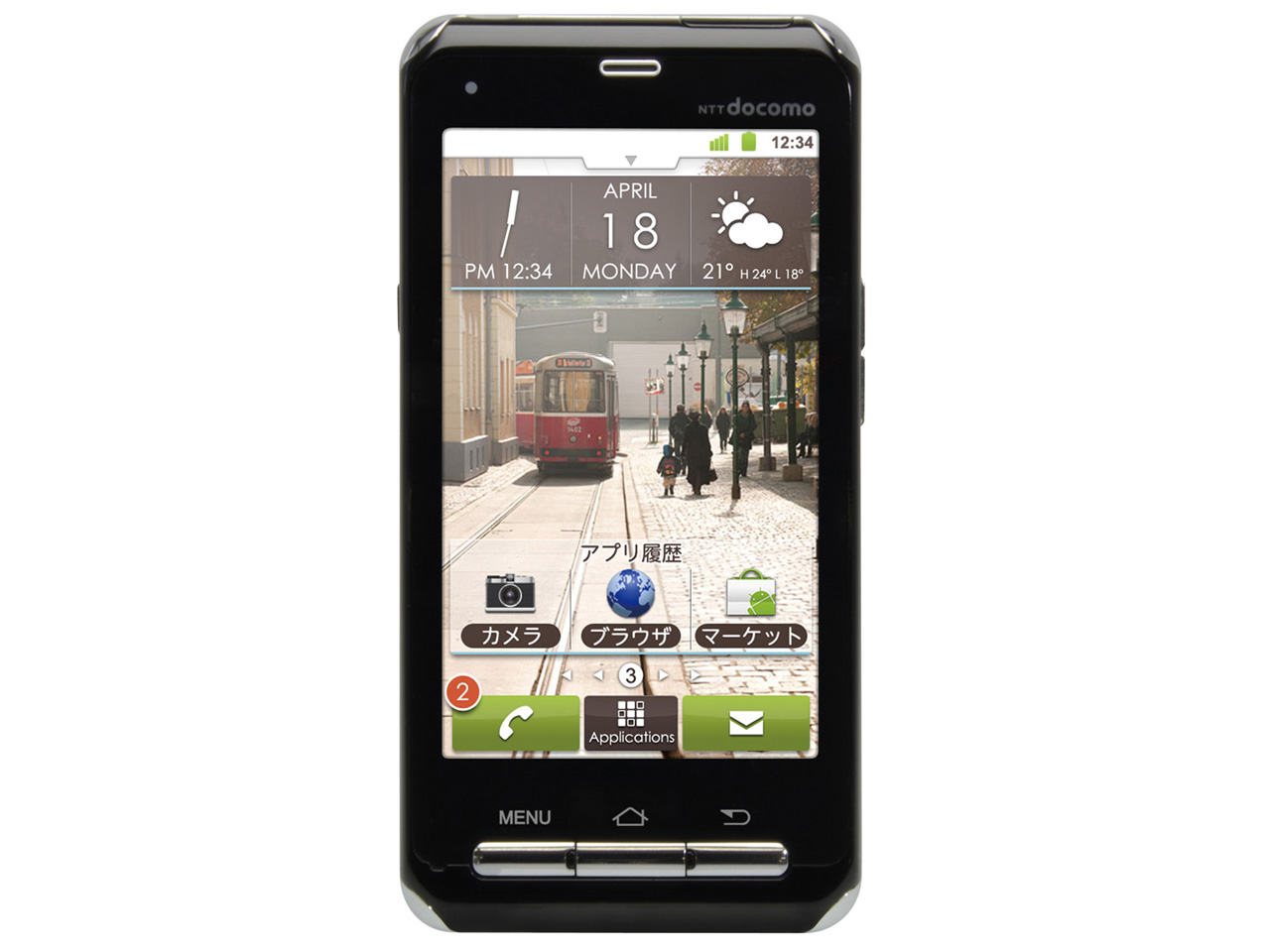 �w�{�� ���� Black�x F-12C docomo [Black] �̐��i�摜