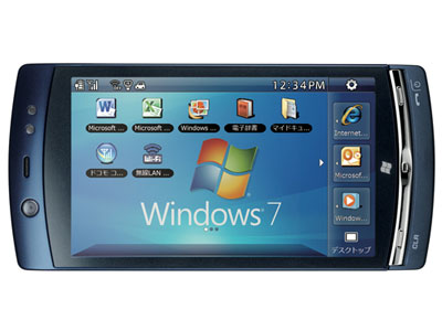 w{  ʁx Windows 7P[^C F-07C ̐i摜
