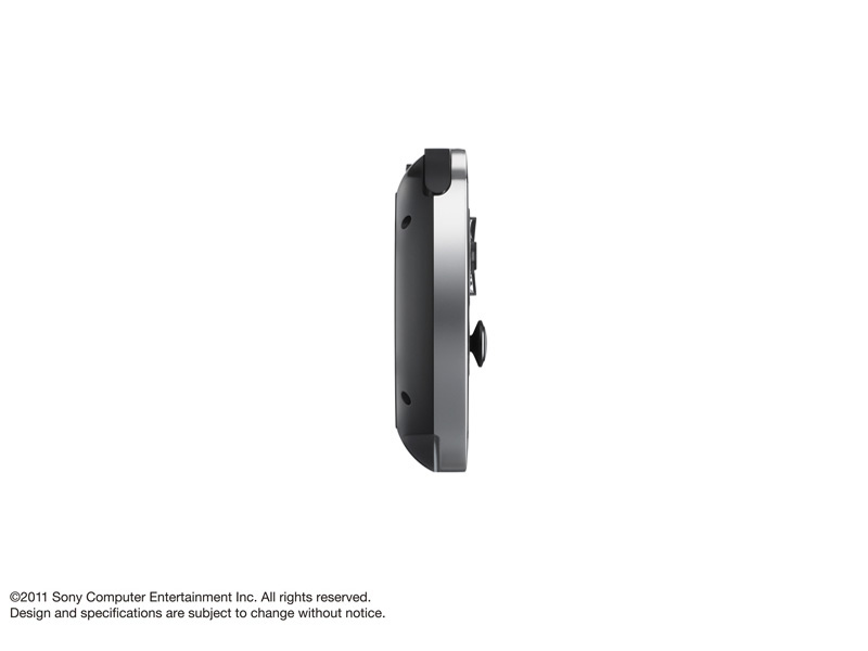 『本体 左側面』 PlayStation Vita (プレイステーション ヴィータ) 3G/Wi-Fiモデル PCH-1100 AB01 [クリスタル・ブラック] の製品画像