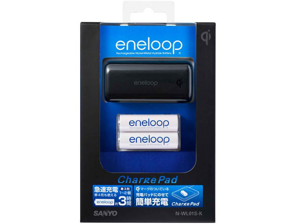 eneloop �P3�E�P4�` �j�b�P�����f�d�r��p�[�d�@�\�t�L�������O�P�[�X�Z�b�g N-WL01S-K [�u���b�N] �̐��i�摜