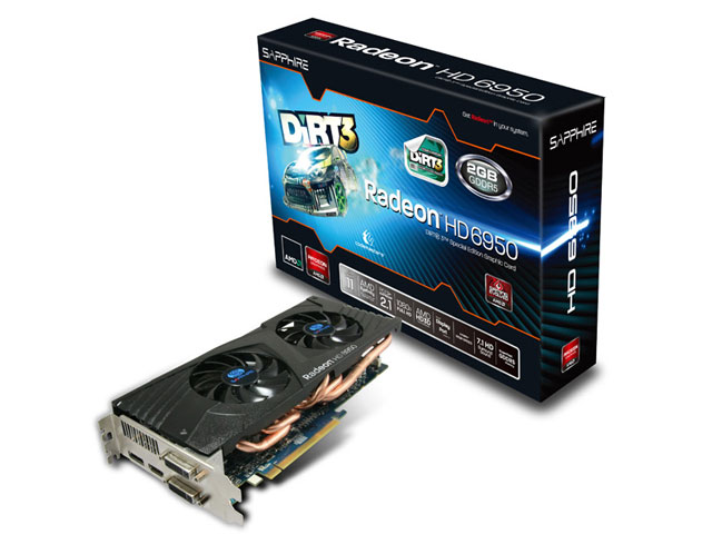 SAPPHIRE HD6950 2G GDDR5 PCI-E DL-DVI-I+SL-DVI-D/HDMI/DP DIRT 3 EDITION [PCIExp 2GB] �̐��i�摜