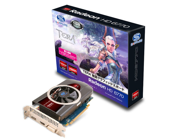 SAPPHIRE TERA HD6770 1G GDDR5 PCIE HDMI/DVI-I/DP [PCIExp 1GB] �̐��i�摜
