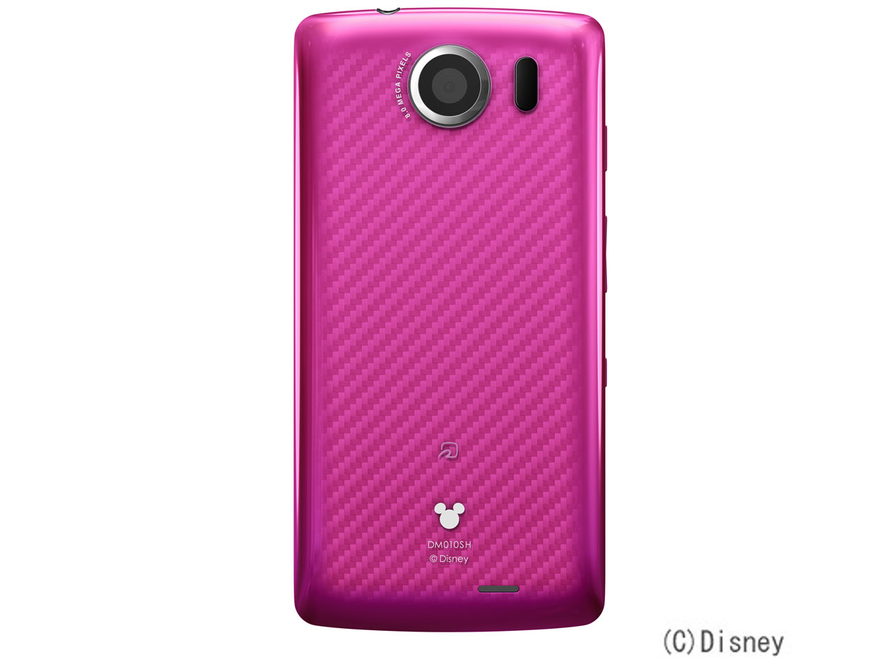 『本体 背面』 DM010SH ディズニー・モバイル SoftBank [Classic Pink] の製品画像