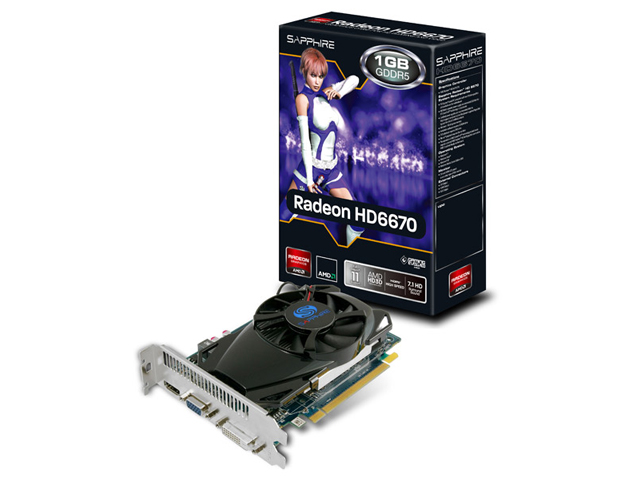 SAPPHIRE HD6670 1G GDDR5 PCI-E HDMI/DVI-D/VGA [PCIExp 1GB] �̐��i�摜