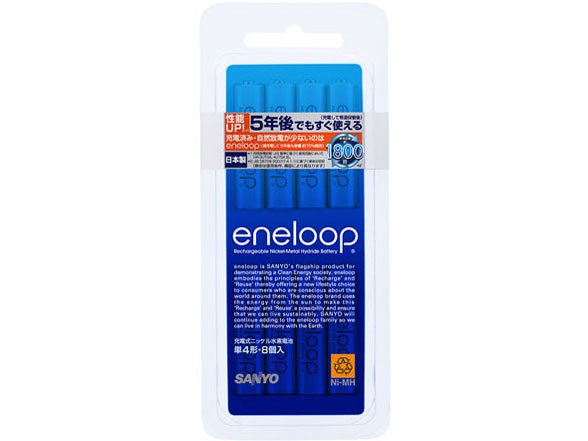 eneloop �P4�`�[�d���j�b�P�����f�d�r HR-4UTGB-8 �̐��i�摜
