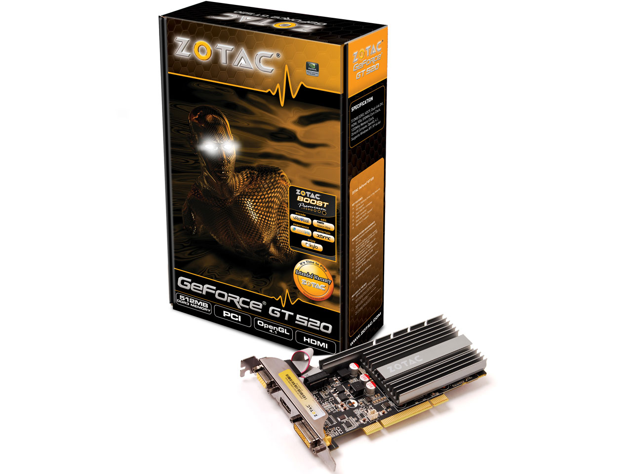 ZOTAC GeForce GT 520 PCI ZT-50610-10L [PCI 512MB]