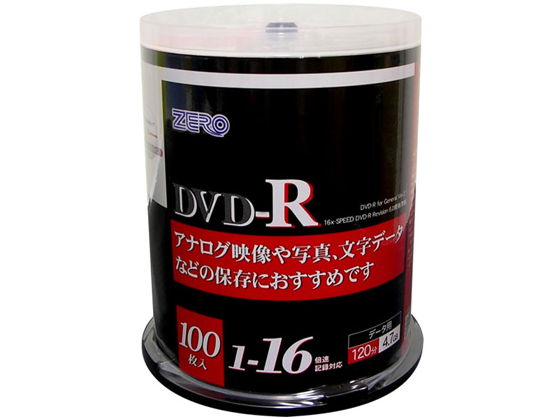 ZEDR47-16X100PW [DVD-R 16�{�� 100���g] �̐��i�摜