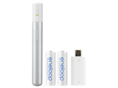 eneloop stick booster �P3�`2�tUSB�o�͕t���n���f�B�d���Z�b�g KBC-D1DS �̐��i�摜