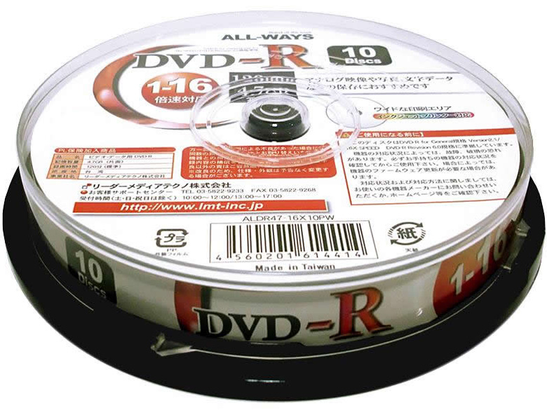 ALDR47-16X10PW [DVD-R 16�{�� 10���g]