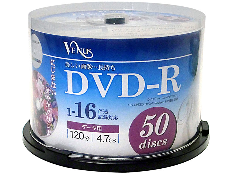VR47-16X50PW [DVD-R 16�{�� 50���g] �̐��i�摜