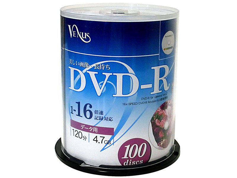 VR47-16X100PW [DVD-R 16�{�� 100���g] �̐��i�摜