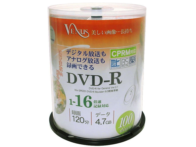 VCPR16X100PW [DVD-R 16�{�� 100���g] �̐��i�摜