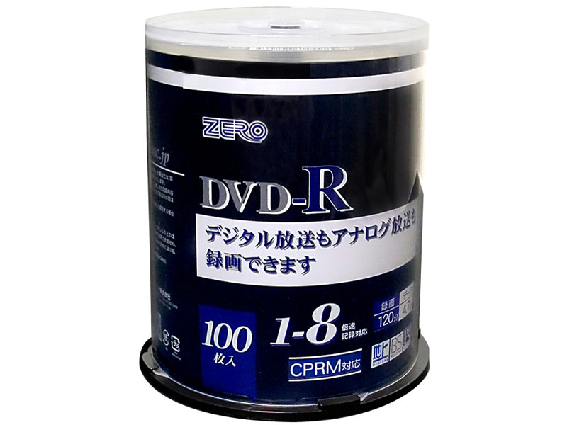 ZCPRM8X100PW [DVD-R 8�{�� 100���g] �̐��i�摜