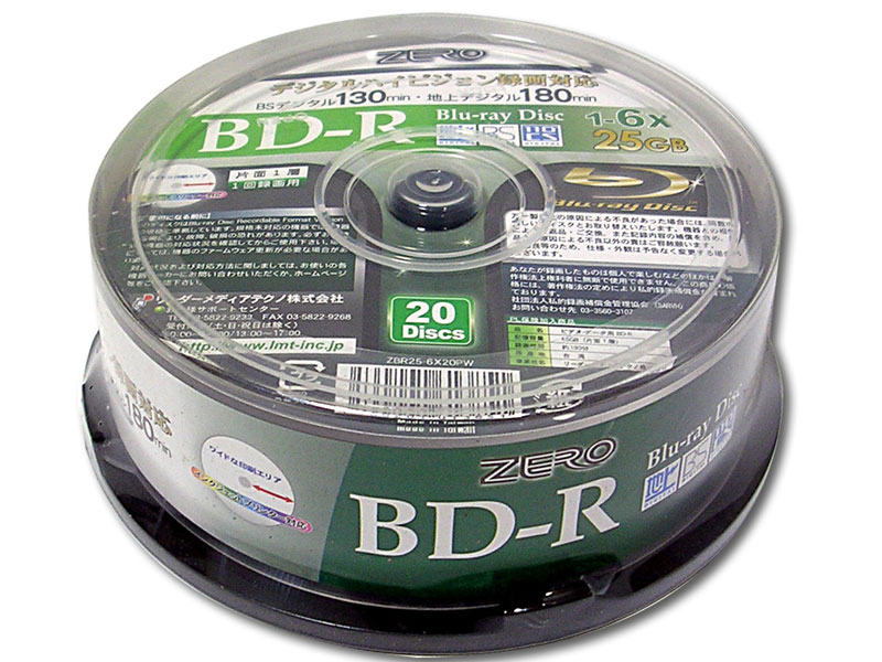 ZBR25-6X20PW [BD-R 6�{�� 20���g]