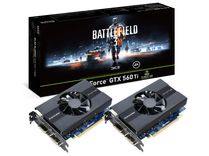 ELSA GLADIAC GTX 560 Ti mini SLI TWIN PACK [PCIExp 1GB] �̐��i�摜